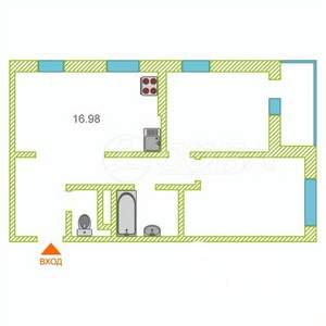 2-к квартира, на длительный срок, 60м2, 3/19 этаж
