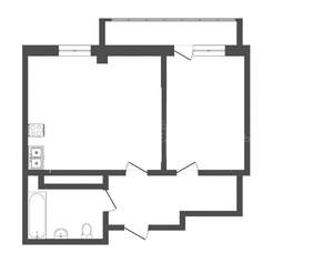 1-к квартира, на длительный срок, 41м2, 5/16 этаж