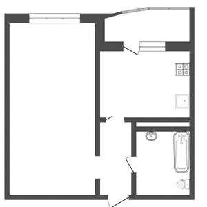 1-к квартира, на длительный срок, 41м2, 12/14 этаж