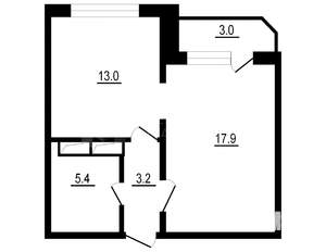 1-к квартира, на длительный срок, 40м2, 7/15 этаж
