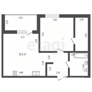 1-к квартира, на длительный срок, 49м2, 8/23 этаж