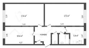 3-к квартира, на длительный срок, 60м2, 4/5 этаж