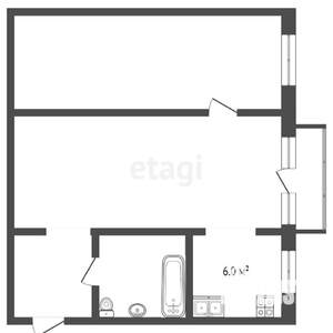 2-к квартира, на длительный срок, 45м2, 2/5 этаж