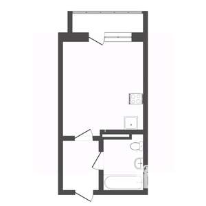 Студия квартира, на длительный срок, 21м2, 9/10 этаж