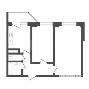 2-к квартира, на длительный срок, 56м2, 9/17 этаж