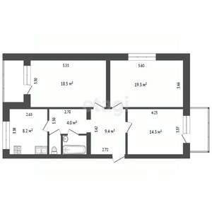 3-к квартира, на длительный срок, 81м2, 4/5 этаж