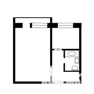 1-к квартира, на длительный срок, 29м2, 5/5 этаж