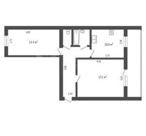 1-к квартира, на длительный срок, 77м2, 1/9 этаж