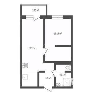 1-к квартира, на длительный срок, 42м2, 7/9 этаж