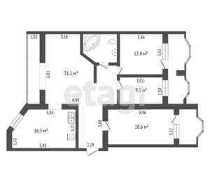 4-к квартира, на длительный срок, 111м2, 2/9 этаж