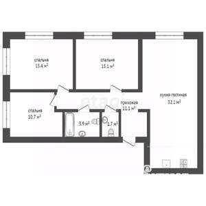 3-к квартира, на длительный срок, 90м2, 24/24 этаж