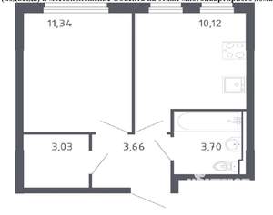 1-к квартира, на длительный срок, 32м2, 4/17 этаж