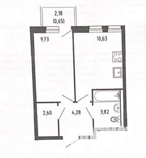 1-к квартира, на длительный срок, 33м2, 12/17 этаж