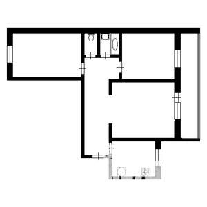 2-к квартира, на длительный срок, 70м2, 9/10 этаж
