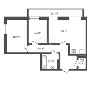 2-к квартира, на длительный срок, 85м2, 15/20 этаж