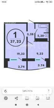 1-к квартира, на длительный срок, 37м2, 13/16 этаж