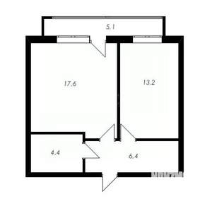 1-к квартира, на длительный срок, 37м2, 5/14 этаж