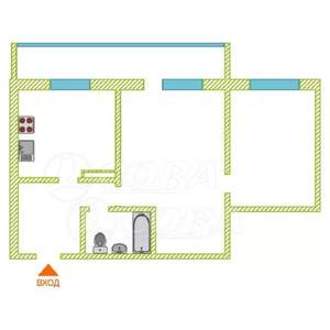 2-к квартира, на длительный срок, 50м2, 4/10 этаж