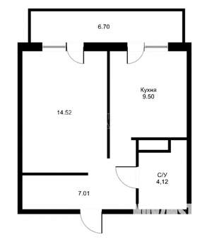 1-к квартира, на длительный срок, 40м2, 16/22 этаж