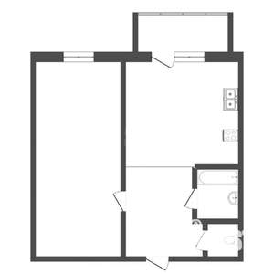 1-к квартира, на длительный срок, 43м2, 3/14 этаж