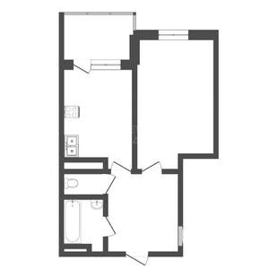1-к квартира, на длительный срок, 39м2, 12/17 этаж