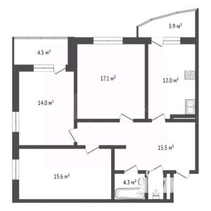 3-к квартира, на длительный срок, 79м2, 11/17 этаж
