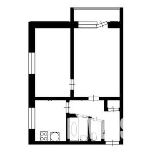 2-к квартира, на длительный срок, 45м2, 4/5 этаж