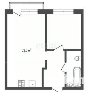 1-к квартира, на длительный срок, 51м2, 6/25 этаж