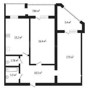 2-к квартира, на длительный срок, 64м2, 11/14 этаж