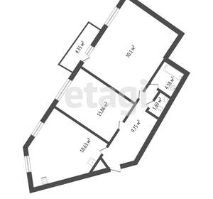 2-к квартира, на длительный срок, 86м2, 4/7 этаж