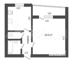 1-к квартира, на длительный срок, 35м2, 5/9 этаж