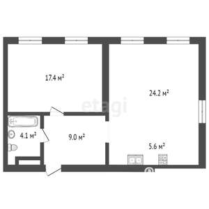 1-к квартира, на длительный срок, 62м2, 20/24 этаж