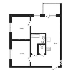 2-к квартира, на длительный срок, 53м2, 12/17 этаж
