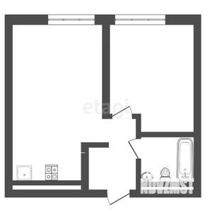 1-к квартира, на длительный срок, 40м2, 4/20 этаж