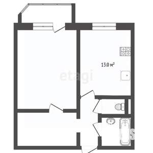 1-к квартира, на длительный срок, 43м2, 4/10 этаж