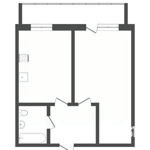 1-к квартира, на длительный срок, 36м2, 2/9 этаж