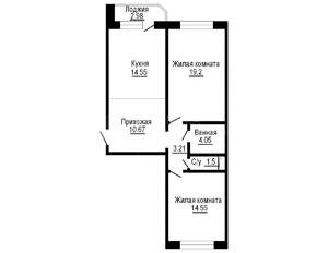 2-к квартира, на длительный срок, 67м2, 3/16 этаж