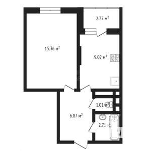 1-к квартира, на длительный срок, 35м2, 15/17 этаж