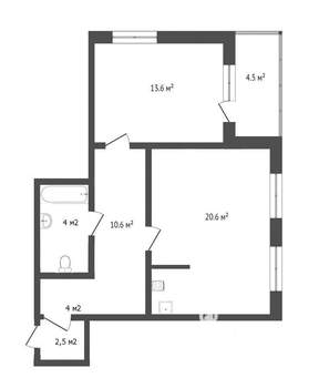 1-к квартира, на длительный срок, 48м2, 8/16 этаж