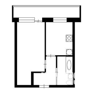 1-к квартира, на длительный срок, 38м2, 6/9 этаж