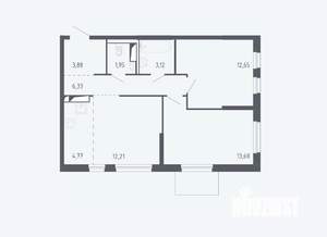2-к квартира, на длительный срок, 58м2, 23/25 этаж