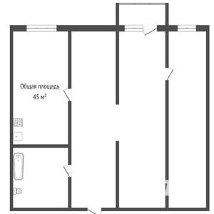 2-к квартира, на длительный срок, 47м2, 4/10 этаж