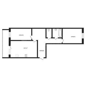 2-к квартира, на длительный срок, 65м2, 6/9 этаж