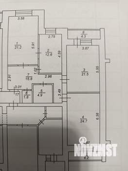 3-к квартира, на длительный срок, 102м2, 6/12 этаж