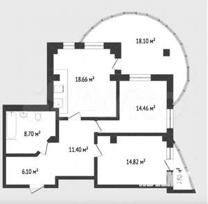 2-к квартира, на длительный срок, 94м2, 21/24 этаж