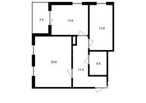 2-к квартира, на длительный срок, 66м2, 6/17 этаж