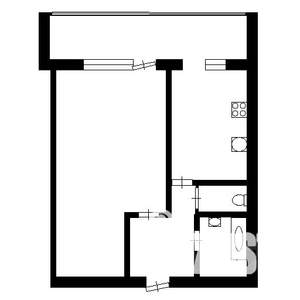 1-к квартира, на длительный срок, 31м2, 2/9 этаж