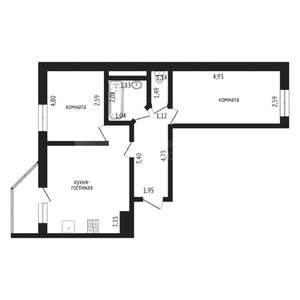 2-к квартира, на длительный срок, 55м2, 11/19 этаж