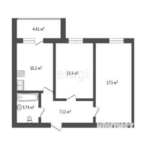 2-к квартира, на длительный срок, 52м2, 9/14 этаж