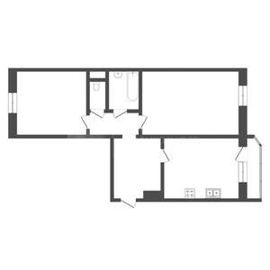 2-к квартира, на длительный срок, 66м2, 8/12 этаж